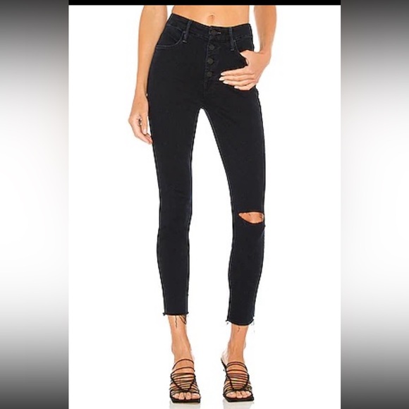 Mother Jeans THE PIXIE ANKLE FRAY SKINNY JEANS IN HOLDING HANDS TIGHTLY Size 30